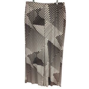 Chico's‎ Travelers Wide Leg Pants Size 3 Pull On Striped Slinky NWOT PT-2092